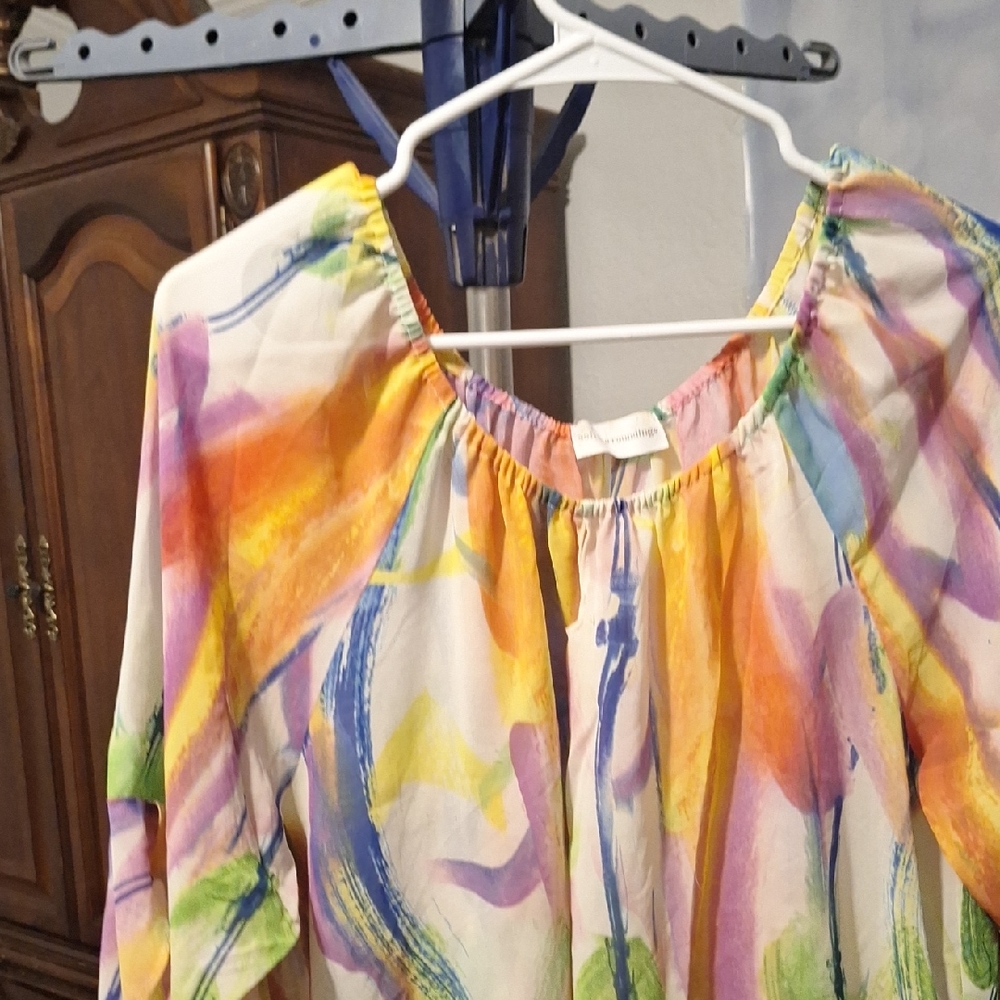 Soft Surroundings Multicolor Artistic Blouse